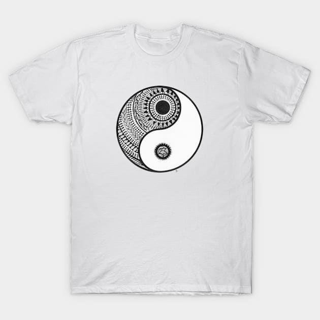 Yin Yang - Black and white T-Shirt by ruchyum